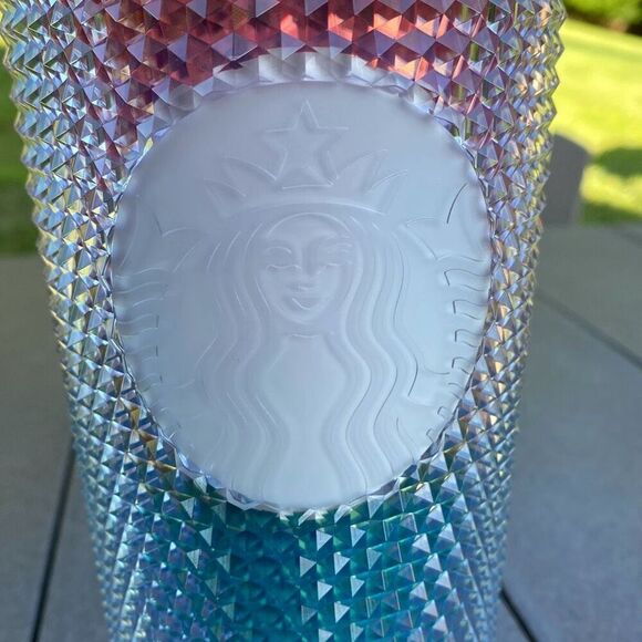 Starbucks limited edition rainbow tumbler 24 oz studded cup with straw - Picture 2 of 6
